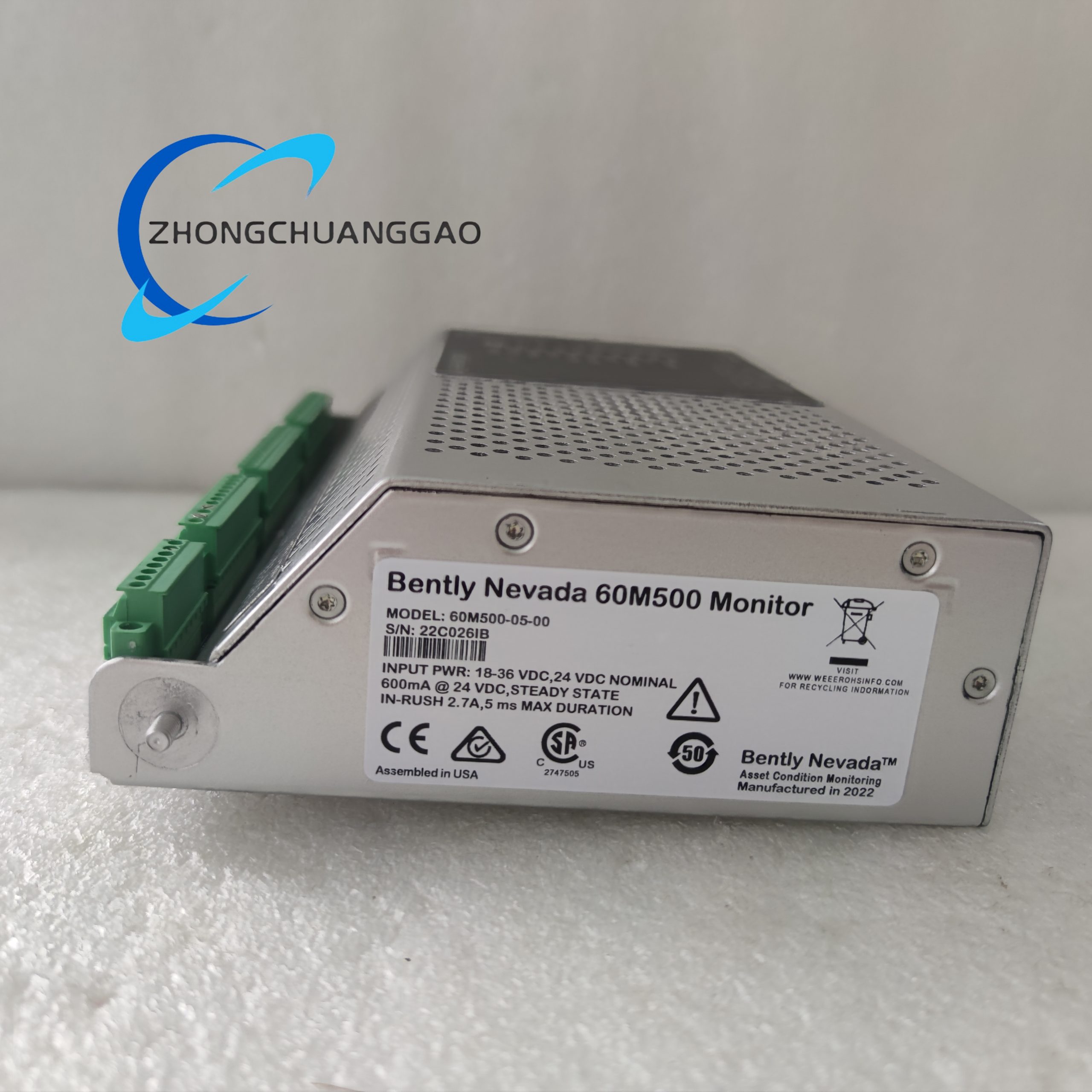 Bently Nevada 60M500-05-00 Vibration Monitoring System Module - Image 2