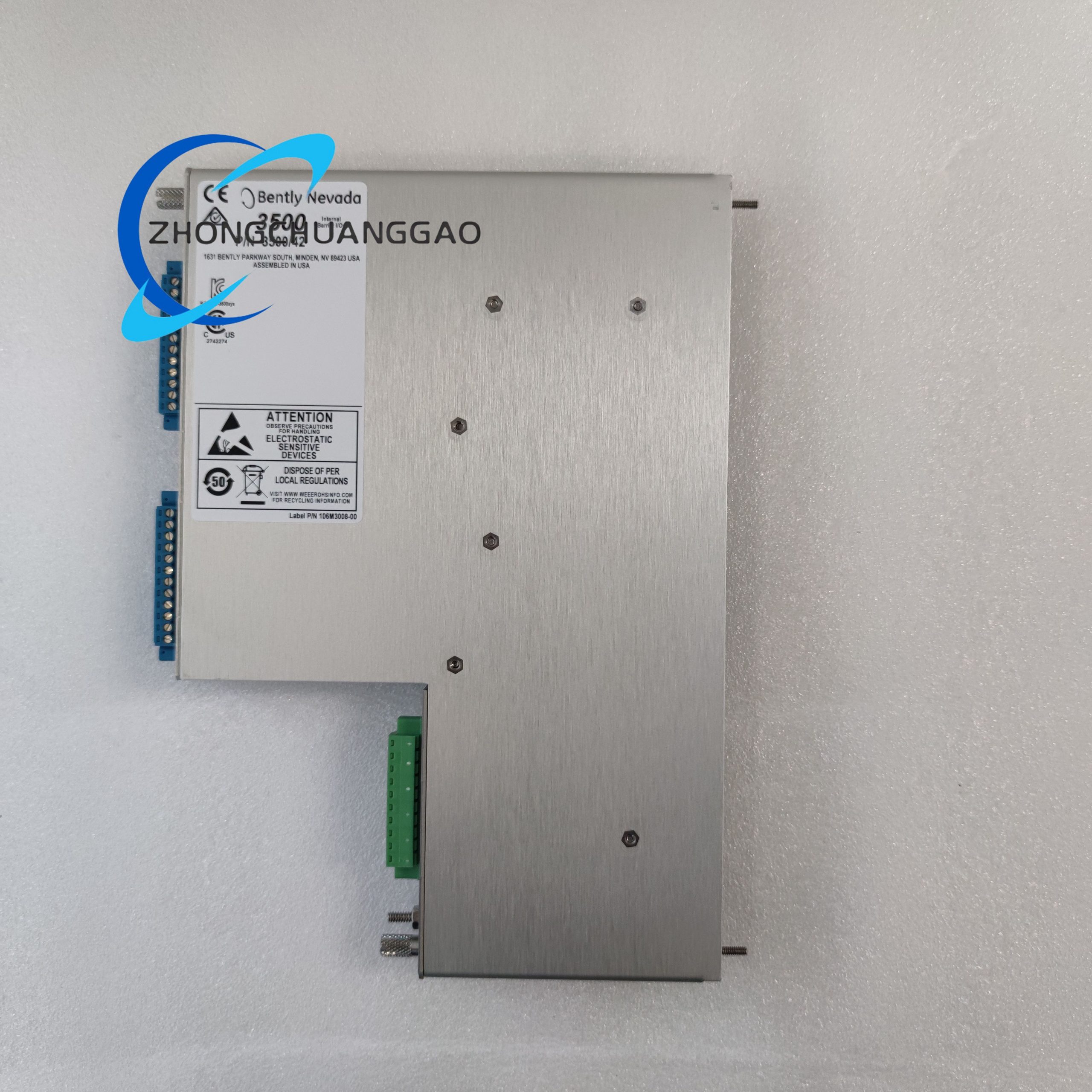 Bently 3500/42M 135489-01 Displacement/Velocity/Acceleration I/O Module - Image 2