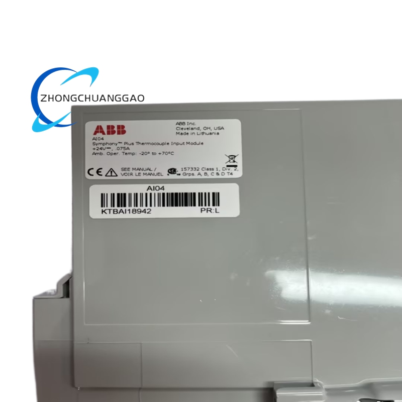 ABB AI04–16‑Channel Thermocouple & Millivolt Analog Input Module - Image 3